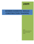 KENBIM DOMESTIC BIOGAS CONSTRUCTION TRAINING