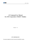 AT Command User Manual For ZTE Corporation`s MG815+