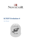 R.TEST Evolution 4 User Manual