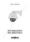 User`s manual NVC-DN6227SD-II NVC-DN6237SD-II