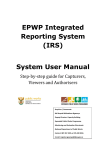 EPWP Integrated Reporting System (IRS) System User Manual