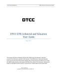 DTCC GTR Collateral and Valuation User Guide