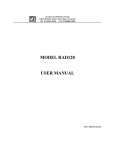 MODEL RAD128 USER MANUAL