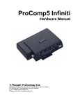 ProComp5 Infiniti Manual - Thought Technology, Ltd.