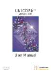 UNICORN v3.00 - GE Healthcare Life Sciences