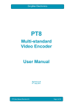 PT8 Multi-standard Video Encoder User Manual