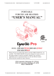 “USER`S MANUAL” - Allparts Equipment & Accessories