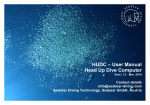 HUDC – User Manual Head Up Dive Computer