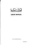 LC-10 USERS MANUAL