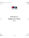 ILOG Solver 6.1 Debugger User`s Manual