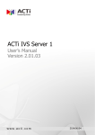 ACTi IVS Server 1 - ACTi Corporation
