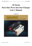 AP Series Pure Sine Wave Inverter/Charger User`s Manual