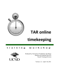 TAR online timekeeping - Business and Financial Services