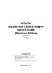 Hitachi Gigabit Fibre Channel Adapter User`s Guide