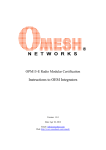 OPM15-E Radio User Manual for Integrators