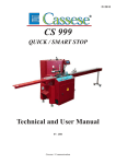 Technical and User Manual CS 999 QUICK / SMART STOP