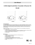 User Manual 2.4GHz Digital Audio/Video Transmitter