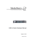 CAB 4n Dante Hardware Manual - AV-iQ