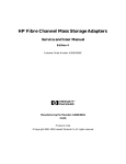 HP Fibre Channel Mass Storage Adapters Service and User Manual