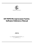 IDT MIPS Microprocessor Family Software Reference Manual