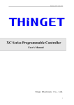 XC Series Programmable Controller User`s Manual