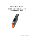 Quick Start Guide WI-I/O 9-L-T Wireless I/O Transmitter Unit