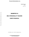 m68mpbf333 mcu personality board user`s manual