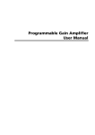 Programmable Gain Amplifier User Manual