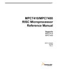 MPC7410/MPC7400 RISC Microprocessor Reference Manual