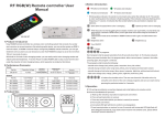 RF RGB(W) Remote controller User Manual