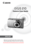 Canon Digital IXUS 210 User`s Manual