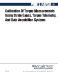 Calibration of Torque Measurements using Strain Gages