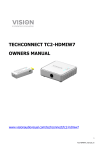TECHCONNECT TC2-HDMIW7 OWNERS MANUAL