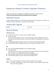 Expansion Module Firmware Upgrade Procedure