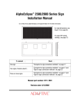 AlphaEclipse™ 2500/2600 Series Sign Installation