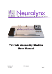 Tetrode Assembly Station User Manual