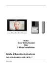 Video Door Entry System Kits 2 Wires Installation Safety & Operating