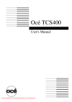 Oce TCS400 User Guide Manual