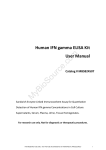 Human IFN gamma ELISA Kit User Manual Catalog