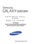 TracFone SCH-S738C Samsung Galaxy CENTURA User Manual