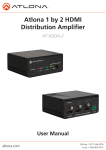 Atlona 1 by 2 HDMI Distribution Amplifier