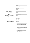 Model SF-2012G (V5.0-1.0) CNC Cutting Machine User`s Manual