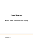 User Manual P07305 Stand Alone LCD Pole Display
