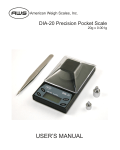 Dia 20 Pocket Diamond Scale User`s Manual