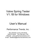 Valve Spring Tester V1.1B for Windows User`s Manual