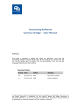 Connecting Software Connect Bridge – User Manual