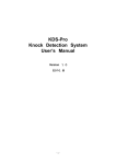 KDS-Pro Knock Detection System User`s Manual