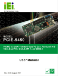 Page i PCIE-9450 PICMG 1.3 CPU Card