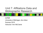 Two-mode networks - Affiliations, bibliographic