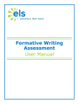 Formative Writing Assessment User Manual